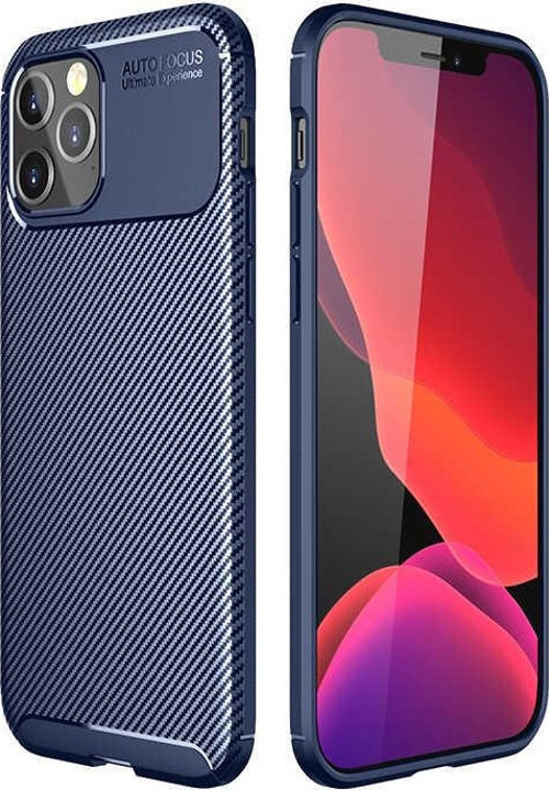 Apple iPhone 12 Pro Max Kılıf Darbe Emici Uzun Ömürlü Parmak İzi Yapmaz Karbon Tasarım Negro Kılıf