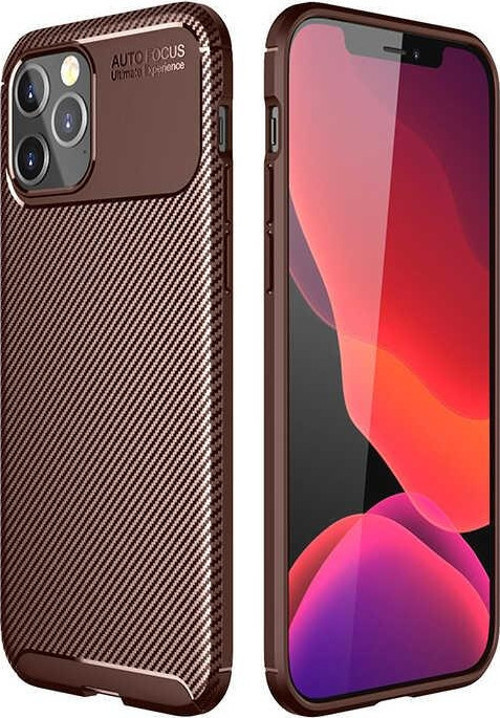 Apple iPhone 12 Pro Max Kılıf Darbe Emici Uzun Ömürlü Parmak İzi Yapmaz Karbon Tasarım Negro Kılıf