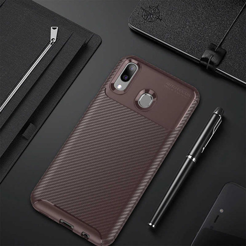 Huawei Y7 Prime 2019 Kılıf Darbe Emici Uzun Ömürlü Parmak İzi Yapmaz Karbon Tasarım Negro Kılıf
