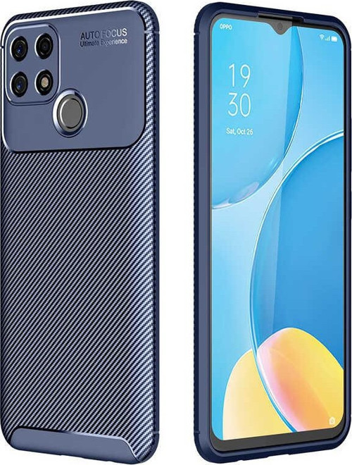 Oppo A15 Kılıf Darbe Emici Uzun Ömürlü Parmak İzi Yapmaz Karbon Tasarım Negro Kılıf