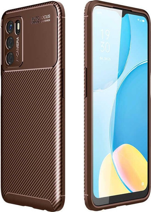 Oppo A16 Kılıf Darbe Emici Uzun Ömürlü Parmak İzi Yapmaz Karbon Tasarım Negro Kılıf