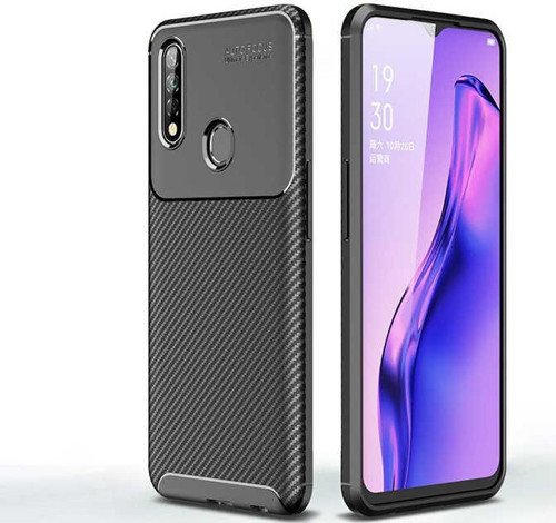 Oppo A31 Kılıf Darbe Emici Uzun Ömürlü Parmak İzi Yapmaz Karbon Tasarım Negro Kılıf