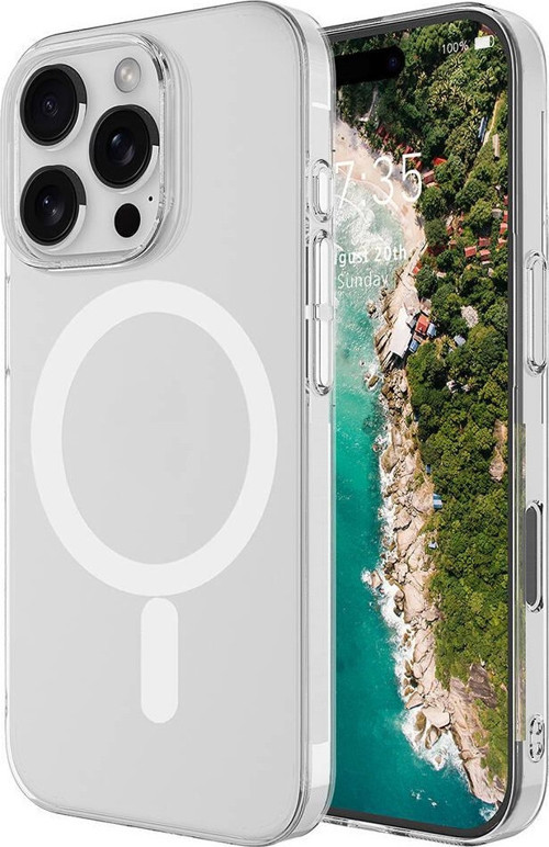 Apple iPhone 16 Pro Max Kılıf Zore Magsafe Şarj Özellikli Şeffaf Tek Kamera Çerçeveli Porto Kapak