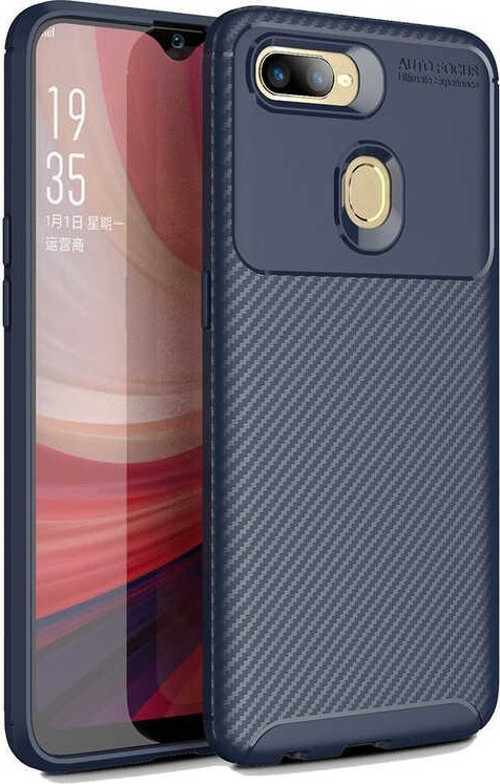 Oppo A5S Kılıf Darbe Emici Uzun Ömürlü Parmak İzi Yapmaz Karbon Tasarım Negro Kılıf