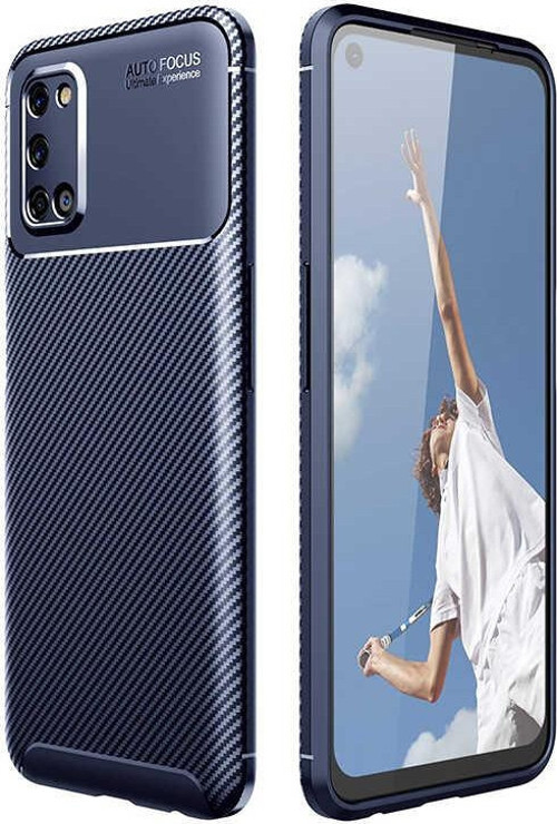 Oppo A92 Kılıf Darbe Emici Uzun Ömürlü Parmak İzi Yapmaz Karbon Tasarım Negro Kılıf