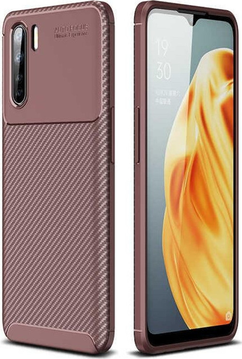 Oppo Reno 3 Kılıf Darbe Emici Uzun Ömürlü Parmak İzi Yapmaz Karbon Tasarım Negro Kılıf