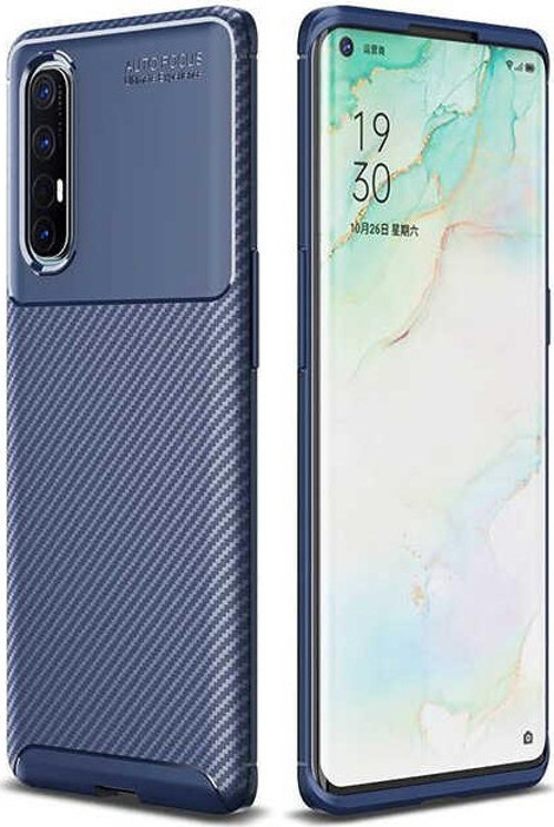 Oppo Reno 3 Pro 5G Kılıf Darbe Emici Uzun Ömürlü Parmak İzi Yapmaz Karbon Tasarım Negro Kılıf