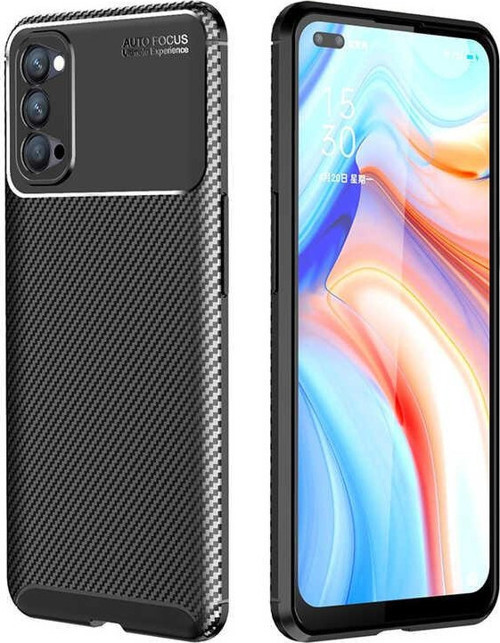 Oppo Reno 4 Kılıf Darbe Emici Uzun Ömürlü Parmak İzi Yapmaz Karbon Tasarım Negro Kılıf