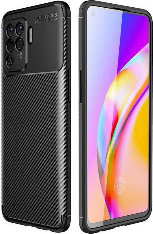 Oppo Reno 5 Lite Kılıf Darbe Emici Uzun Ömürlü Parmak İzi Yapmaz Karbon Tasarım Negro Kılıf