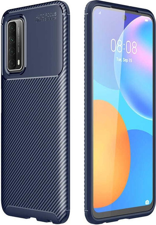 Huawei P Smart 2021 Kılıf Darbe Emici Uzun Ömürlü Parmak İzi Yapmaz Karbon Tasarım Negro Kılıf