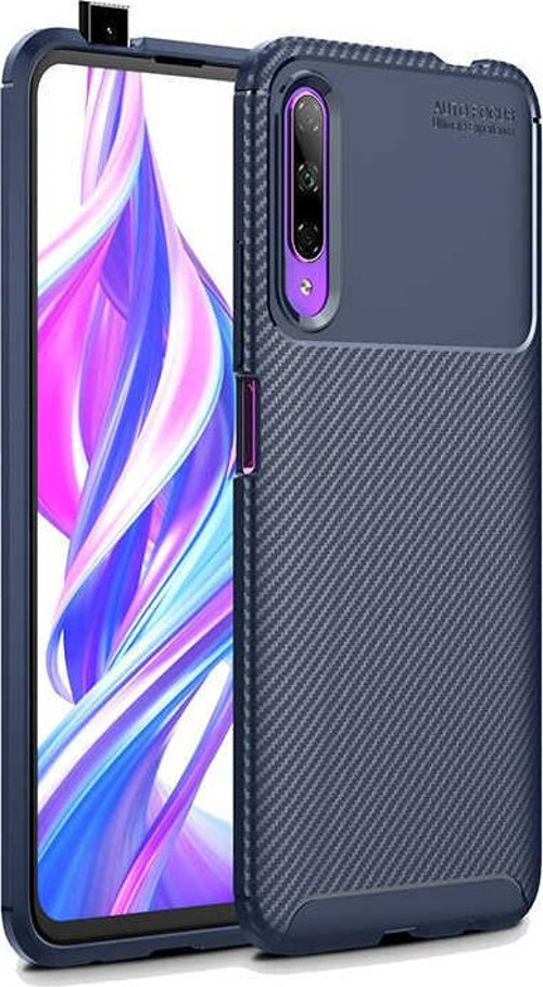 Huawei P Smart Pro 2019 Kılıf Darbe Emici Uzun Ömürlü Parmak İzi Yapmaz Karbon Tasarım Negro Kılıf
