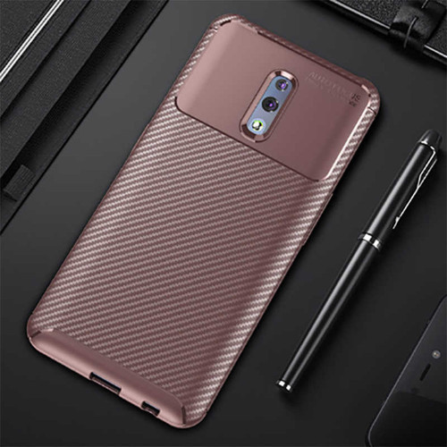 Oppo Reno Kılıf Darbe Emici Uzun Ömürlü Parmak İzi Yapmaz Karbon Tasarım Negro Kılıf