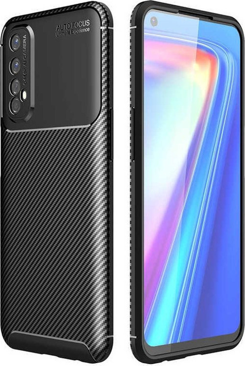 Realme 7 Kılıf Darbe Emici Uzun Ömürlü Parmak İzi Yapmaz Karbon Tasarım Negro Kılıf