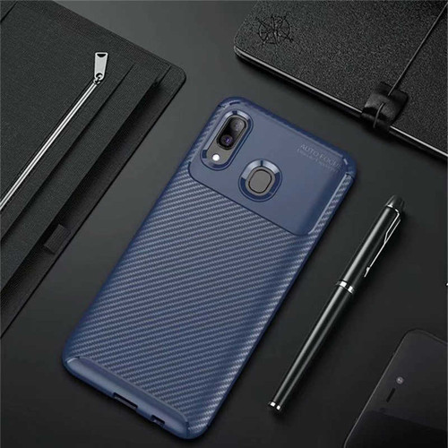 Samsung Galaxy A30 Kılıf Darbe Emici Uzun Ömürlü Parmak İzi Yapmaz Karbon Tasarım Negro Kılıf