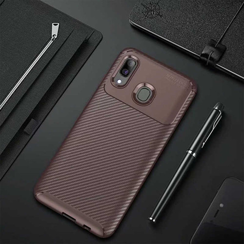 Samsung Galaxy A30 Kılıf Darbe Emici Uzun Ömürlü Parmak İzi Yapmaz Karbon Tasarım Negro Kılıf