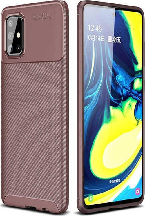 Samsung Galaxy A51 Kılıf Darbe Emici Uzun Ömürlü Parmak İzi Yapmaz Karbon Tasarım Negro Kılıf