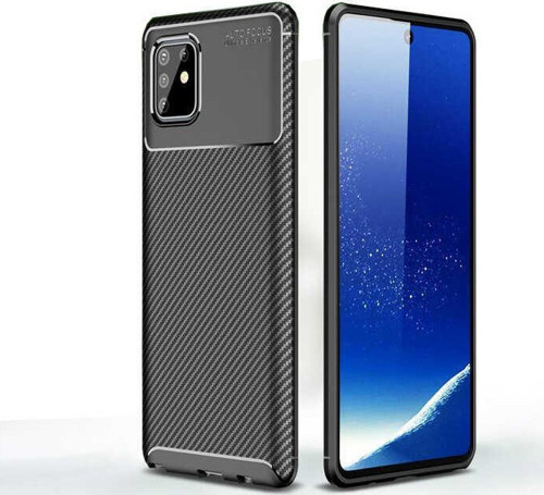Samsung Galaxy A81 Kılıf Darbe Emici Uzun Ömürlü Parmak İzi Yapmaz Karbon Tasarım Negro Kılıf