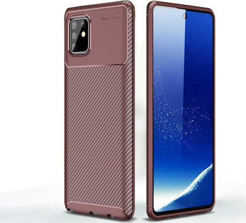 Samsung Galaxy A81 Kılıf Darbe Emici Uzun Ömürlü Parmak İzi Yapmaz Karbon Tasarım Negro Kılıf