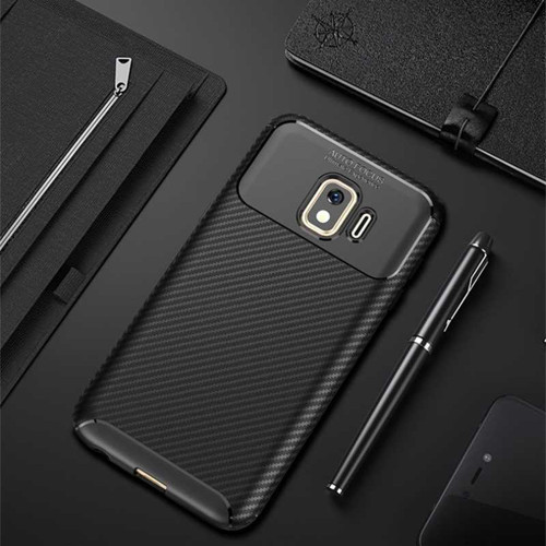 Samsung Galaxy J2 Core Kılıf Darbe Emici Uzun Ömürlü Parmak İzi Yapmaz Karbon Tasarım Negro Kılıf