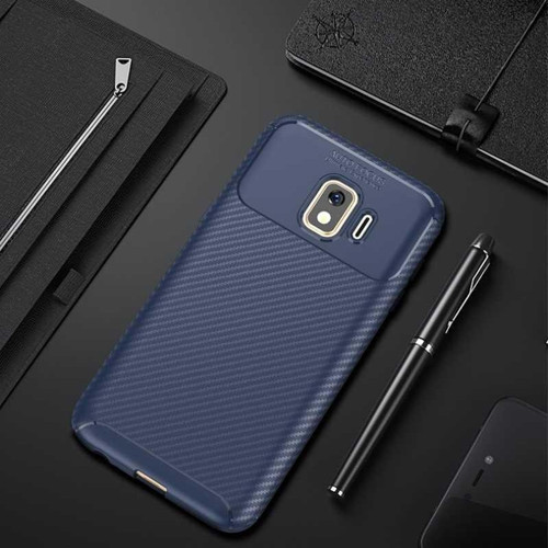 Samsung Galaxy J2 Core Kılıf Darbe Emici Uzun Ömürlü Parmak İzi Yapmaz Karbon Tasarım Negro Kılıf