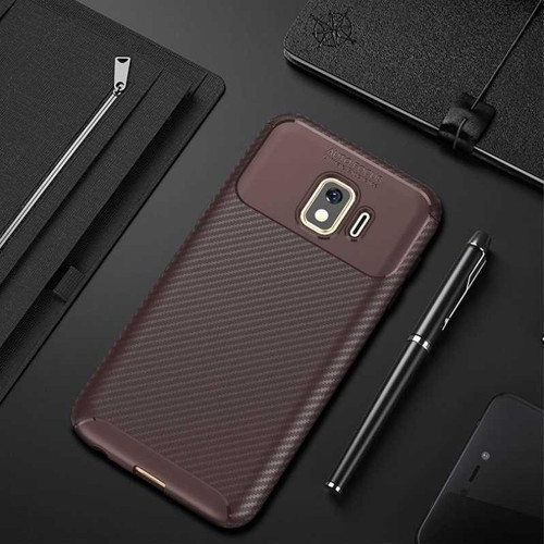 Samsung Galaxy J2 Core Kılıf Darbe Emici Uzun Ömürlü Parmak İzi Yapmaz Karbon Tasarım Negro Kılıf