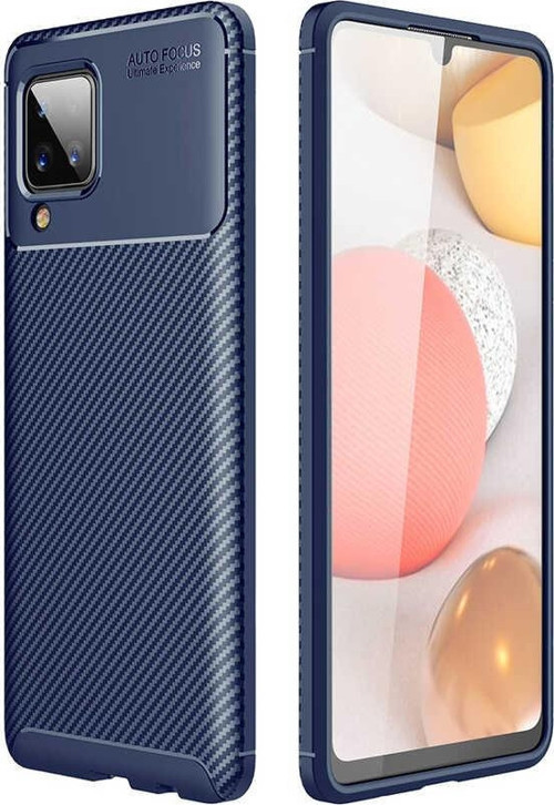 Samsung Galaxy A12 Kılıf Darbe Emici Uzun Ömürlü Parmak İzi Yapmaz Karbon Tasarım Negro Kılıf
