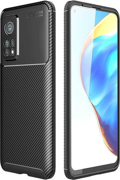 Xiaomi Mi 10T Pro 5G Kılıf Darbe Emici Uzun Ömürlü Parmak İzi Yapmaz Karbon Tasarım Negro Kılıf