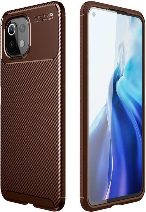 Xiaomi Mi 11 Lite Kılıf Darbe Emici Uzun Ömürlü Parmak İzi Yapmaz Karbon Tasarım Negro Kılıf