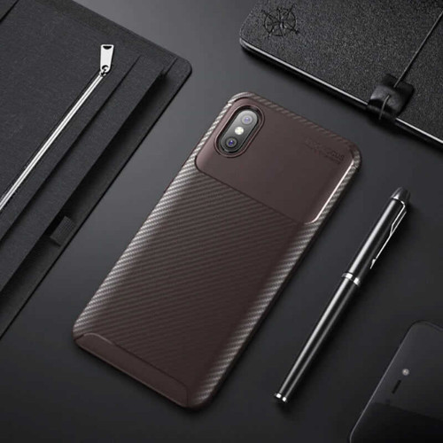 Xiaomi Mi 8 Pro Kılıf Darbe Emici Uzun Ömürlü Parmak İzi Yapmaz Karbon Tasarım Negro Kılıf