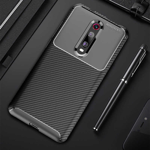 Xiaomi Mi 9T Kılıf Darbe Emici Uzun Ömürlü Parmak İzi Yapmaz Karbon Tasarım Negro Kılıf