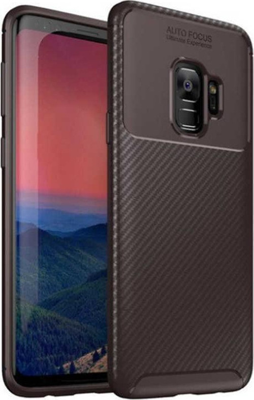 Samsung Galaxy S9 Kılıf Darbe Emici Uzun Ömürlü Parmak İzi Yapmaz Karbon Tasarım Negro Kılıf