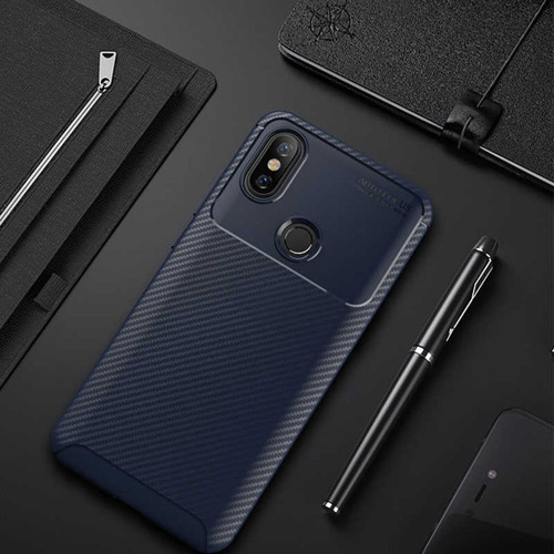 Xiaomi Redmi Note 5 Pro Kılıf Darbe Emici Uzun Ömürlü Parmak İzi Yapmaz Karbon Tasarım Negro Kılıf