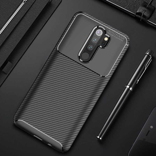 Xiaomi Redmi Note 8 Pro Kılıf Darbe Emici Uzun Ömürlü Parmak İzi Yapmaz Karbon Tasarım Negro Kılıf