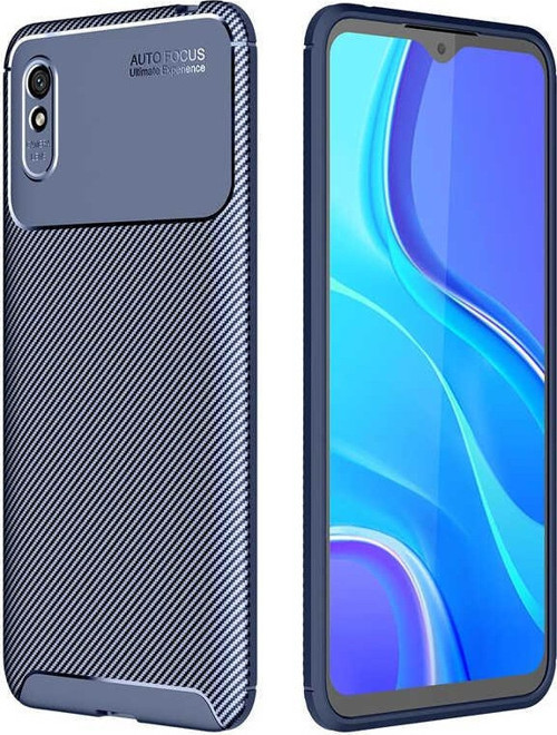 Xiaomi Redmi 9A Kılıf Darbe Emici Uzun Ömürlü Parmak İzi Yapmaz Karbon Tasarım Negro Kılıf