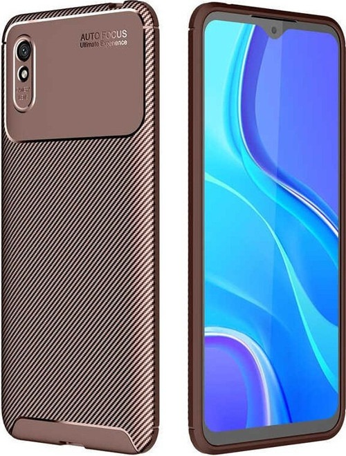 Xiaomi Redmi 9A Kılıf Darbe Emici Uzun Ömürlü Parmak İzi Yapmaz Karbon Tasarım Negro Kılıf