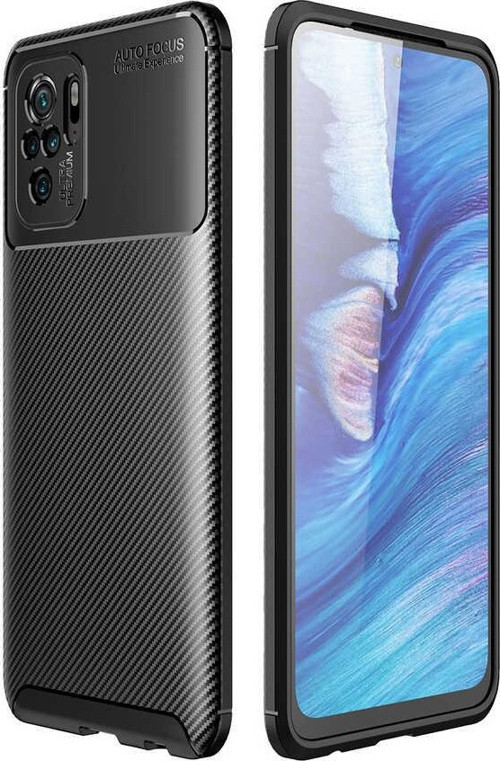 Xiaomi Redmi Note 10 Kılıf Darbe Emici Uzun Ömürlü Parmak İzi Yapmaz Karbon Tasarım Negro Kılıf