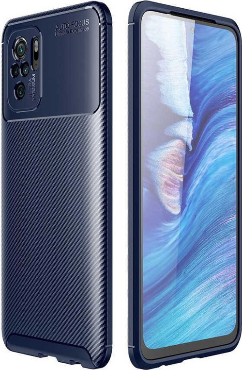 Xiaomi Redmi Note 10 Kılıf Darbe Emici Uzun Ömürlü Parmak İzi Yapmaz Karbon Tasarım Negro Kılıf