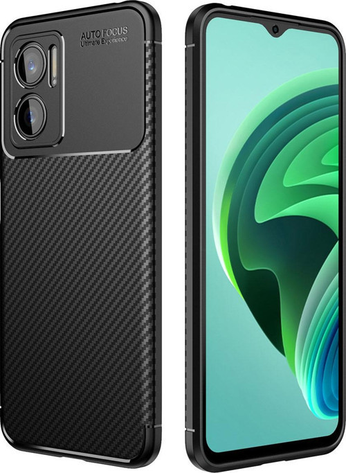 Xiaomi Redmi Note 11E Kılıf Darbe Emici Parmak İzi Yapmaz Karbon Tasarım Negro Kılıf