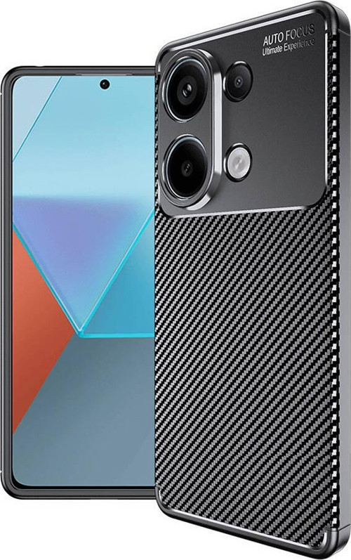 Xiaomi Redmi Note 13 4G Kılıf Darbe Emici Parmak İzi Yapmaz Karbon Tasarım Negro Kılıf
