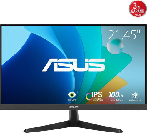 21.45" Asus Vy229Hf 1Ms 100Hz Ips Hdmı D-Sub Vesa Monitör
