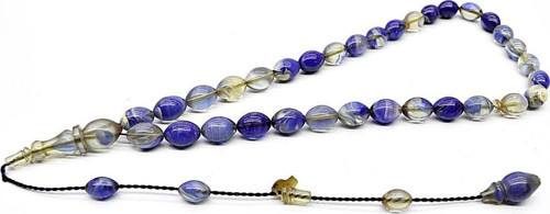 Ateş Kehribar Tesbih Beyzi Kesim 8*11 mm (khr-13002)