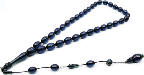 Ateş Kehribar Tesbih Beyzi Kesim 8*11 mm (khr-13004)