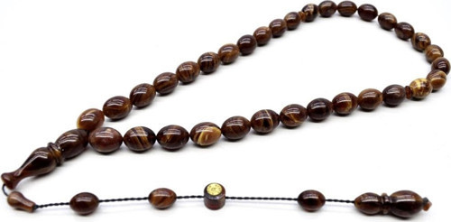 Sıkma Kehribar Tesbih Beyzi Kesim 8*10 mm (khr-13011)