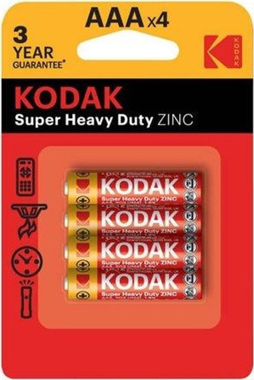 Kodak 4 Adet Çinko Karbon Blister İnce Pil