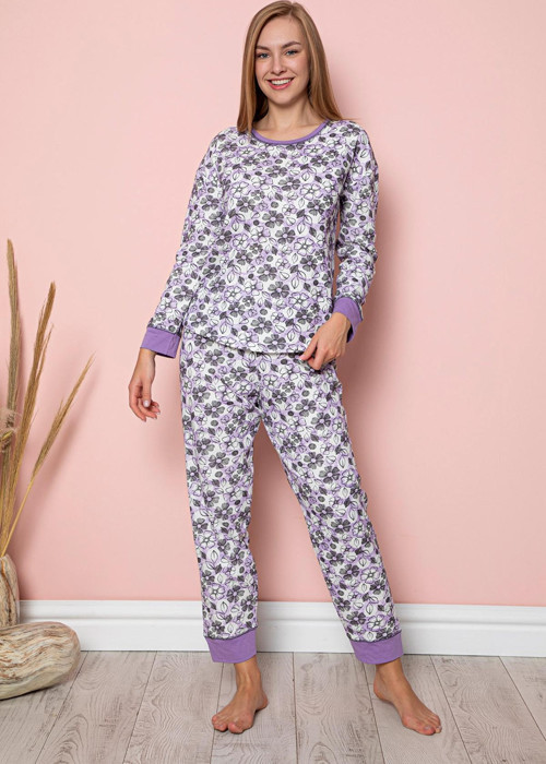 İçi Polar Kışlık Kadın Pijama Takımı Şardonlu Pijama