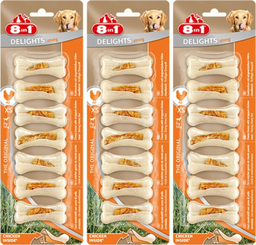 Delights Bone Köpekler Için Tavuklu Sert Ağız Bakım Kemiği 7’li Paket X 3 Adet