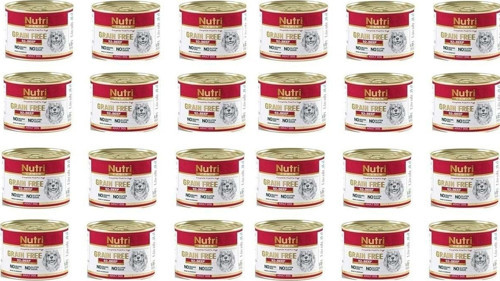 Nutri Canin Biftekli %92 Tahılsız Konserve Köpek Maması 200 G 24 Adet
