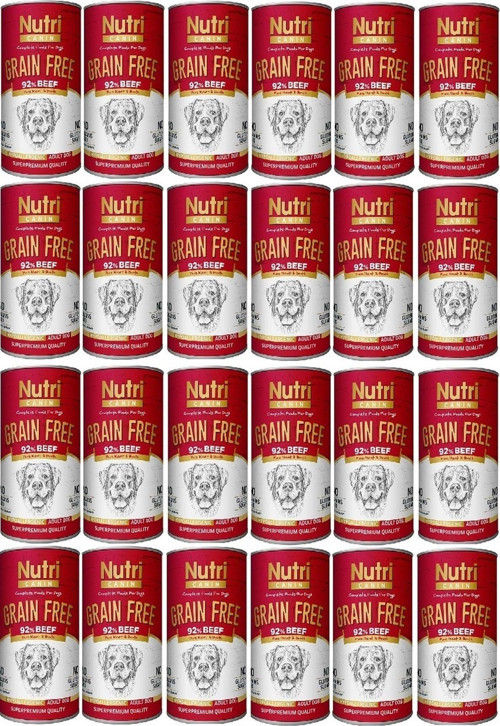 Nutri Canin Sığır Biftek Etli Tahılsız Yetişkin Köpek Konservesi 400 G 24 Adet