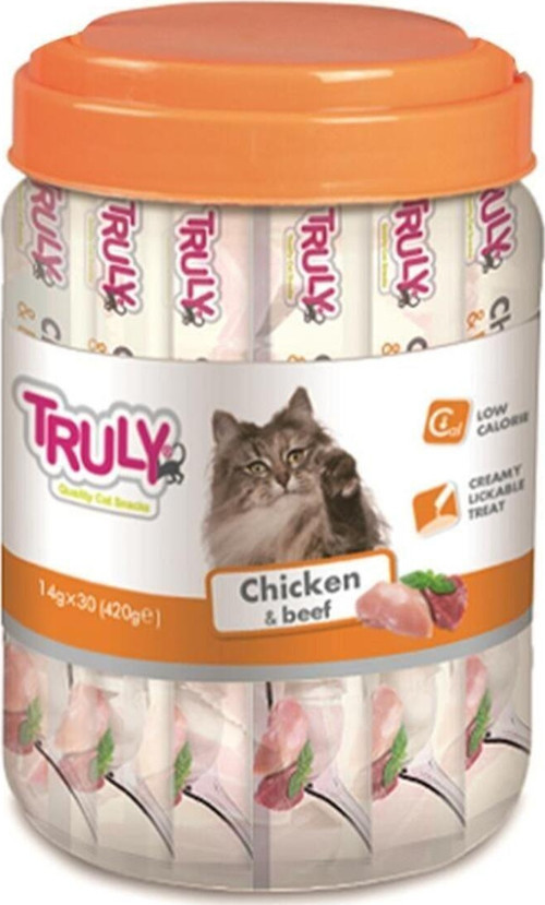 Creamy Lickable Treats Chicken & Beef Sıvı Kedi Ödül Maması 30x14 gr