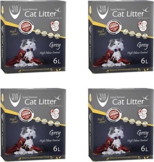 Aktif Karbon Kedi Kumu Kutu 6 lt x 4 Adet